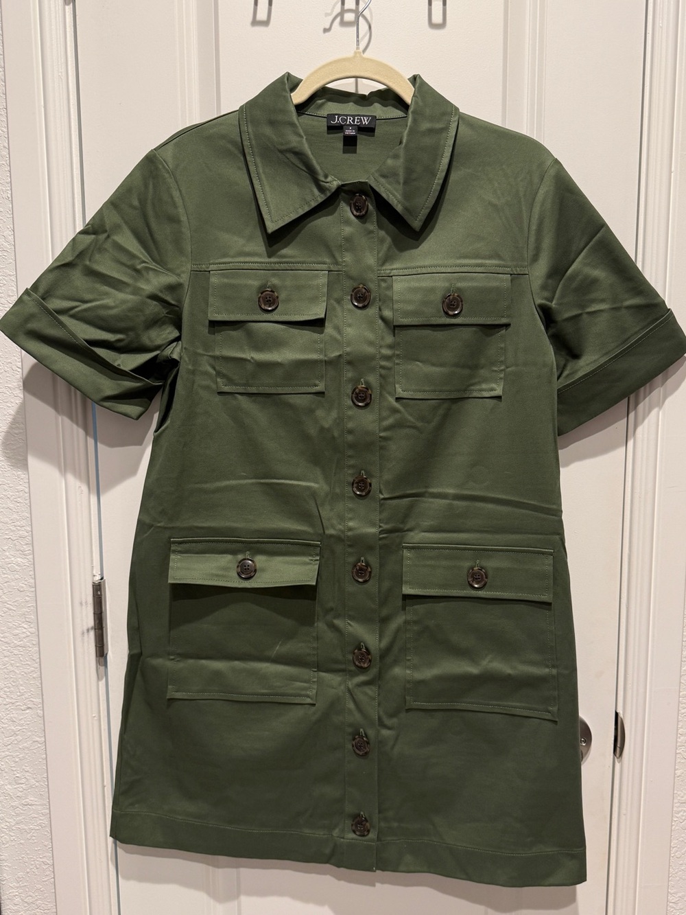 ✨J. Crew✨ Olive Green Short Sleeve Shift Dress